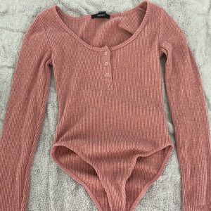 blush pink body suit